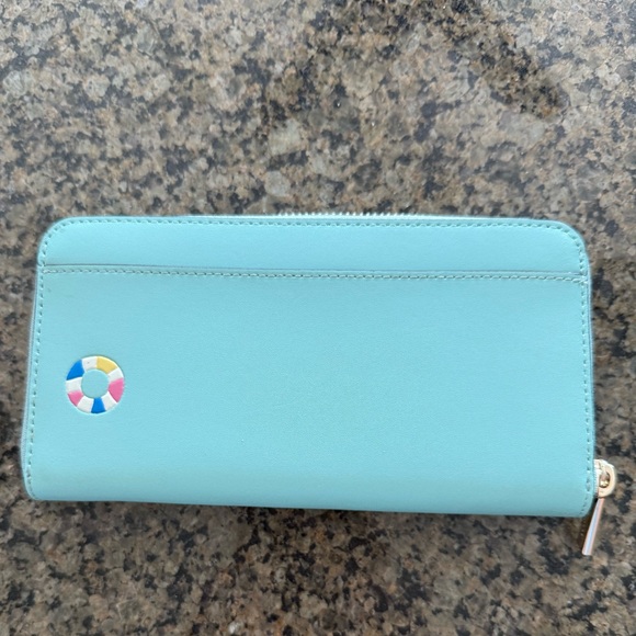 Kate Spade Aqua Swimmers pool Zip Wallet - Picture 2 of 3